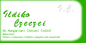 ildiko czeczei business card